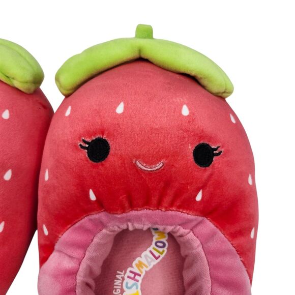 Squishmallow Scarlet The Strawberry Slippers Womens 7-8 Red Green Pink Casual - Picture 7 of 12
